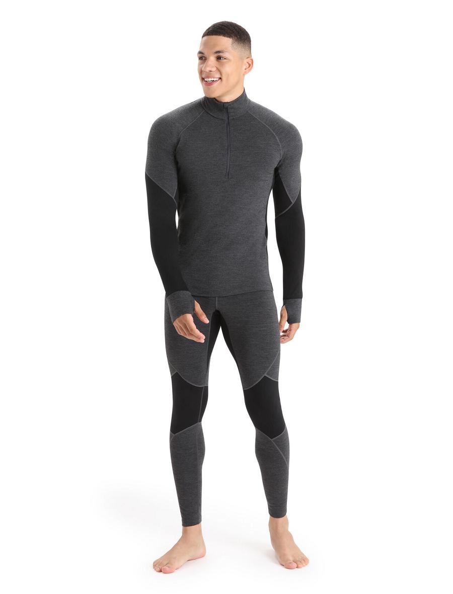 Base Layers Icebreaker BodyfitZone™ Merino 260 Zone Thermal Leggings Męskie Czarne | PL 1554CTVE